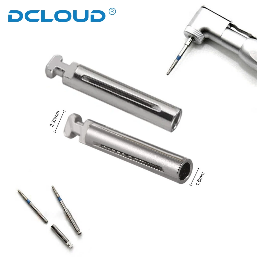 DCLOUD 10 szt./opakowanie wiertła dentystyczne konwerter do adaptera stali nierdzewnej szybkotnąca kątnica niska prędkość od 1.6mm do 2.35mm