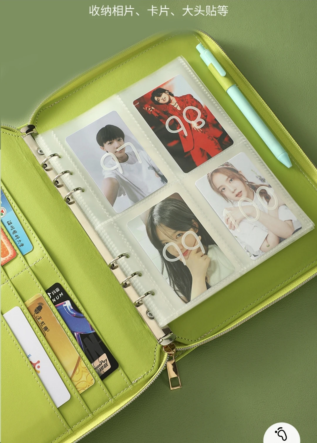 A5 متعددة الوظائف سستة الموثق-6 حلقة إعادة الملء الموثق دفتر لمجلة مخطط شخصي ألبوم ملف مذكرات الميزانية النقدية