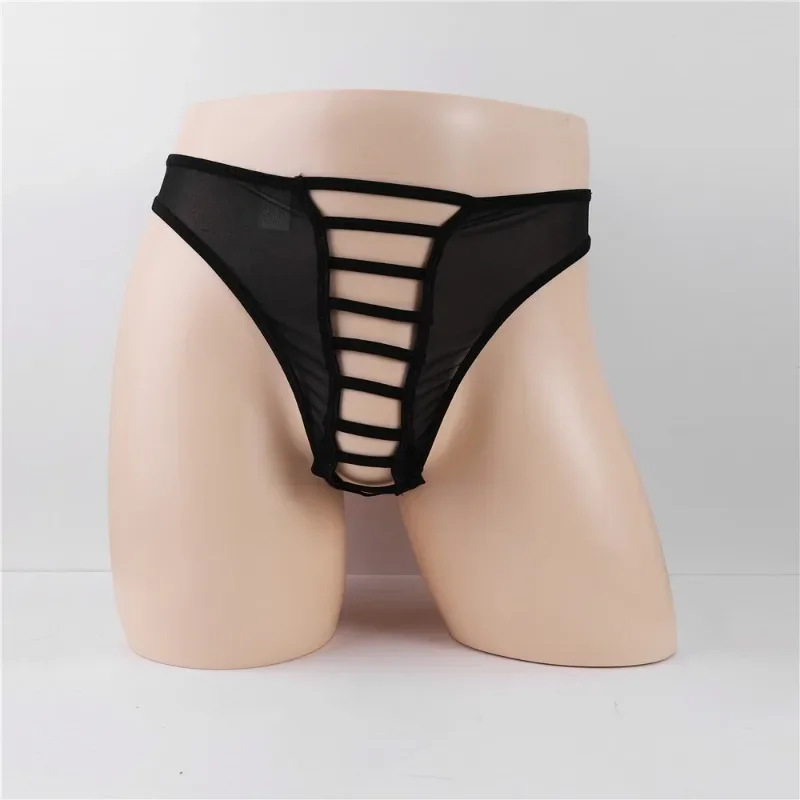 

Open Penis Underwear Men Sexy Erotic Panties Hollow Out Underpants Male G-string T-back Thongs Bandage Knickers Porn Lingerie