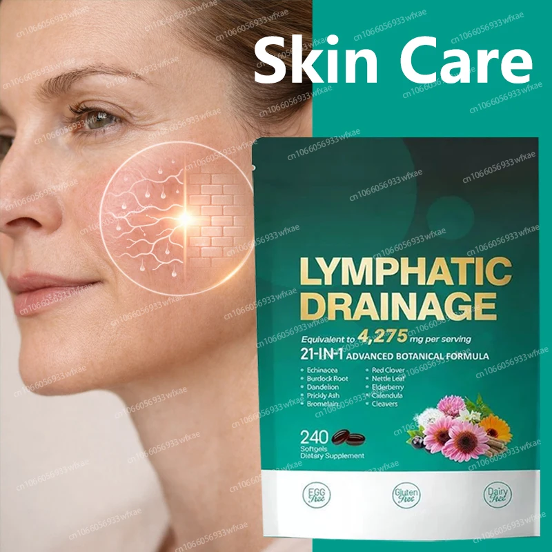 

240Pcs Softgels Lymphatic Drainage Supplements Support Reduces Swollen Lymph Nodes, Improves Circulation & Enhance Energy
