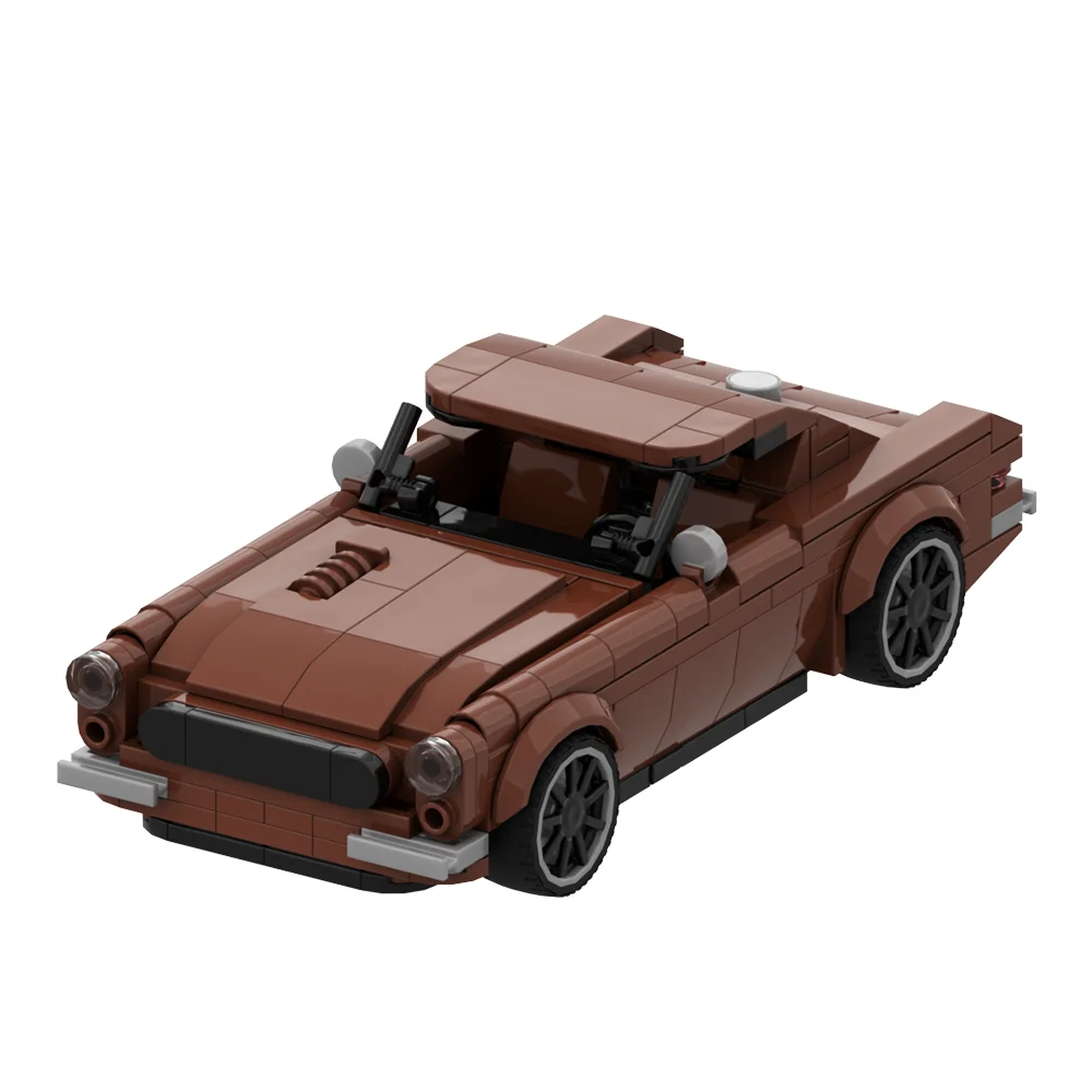 MOC P1800 Car Bricks Model Touring Car Coupe Building Blocks Retro Sports Car Racing Vehicle Blocks Toys Gift