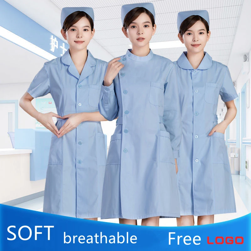 Veste de gommage d'allaitement rose, uniformes de gommage pour femmes, uniforme de laboratoire à col rond, Robe de médecin, uniforme d'esthéticienne de SPA