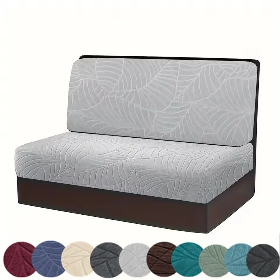 2pcs/set Jacquard RV Dinette Cushions Covers Stretch Camper Sofa Seat Covers Adjustable Dining Seat Covers Bench Backrest Decor