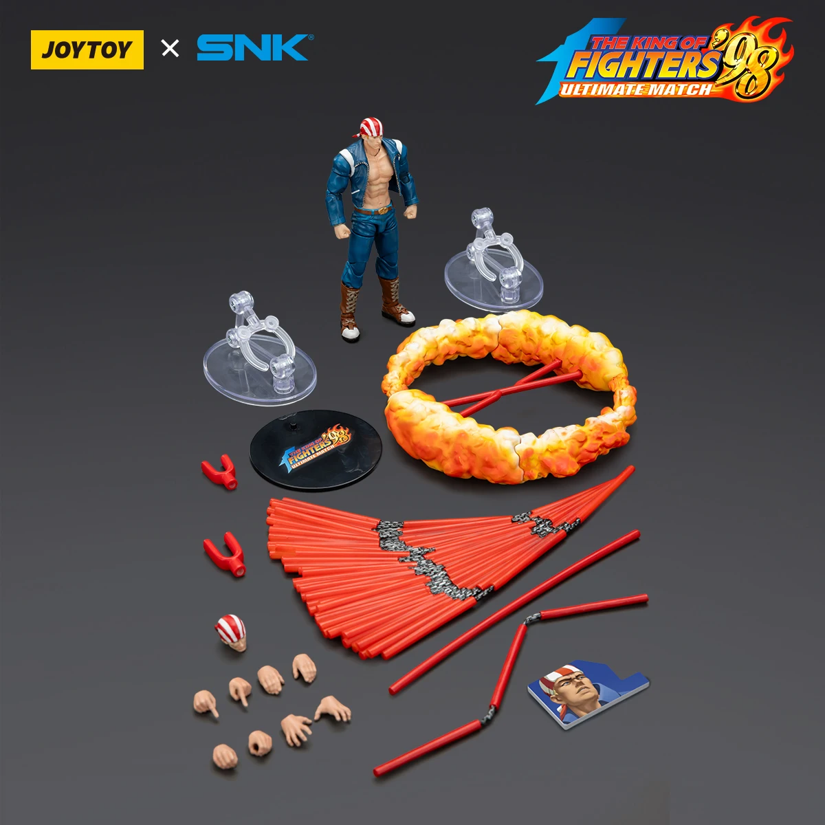 JOYTOY KOF 98 The King Of Fighters Blue Mary Action Figure 11cm Gearticuleerd afgewerkt model Vervangbare onderdelen Effectaccessoires