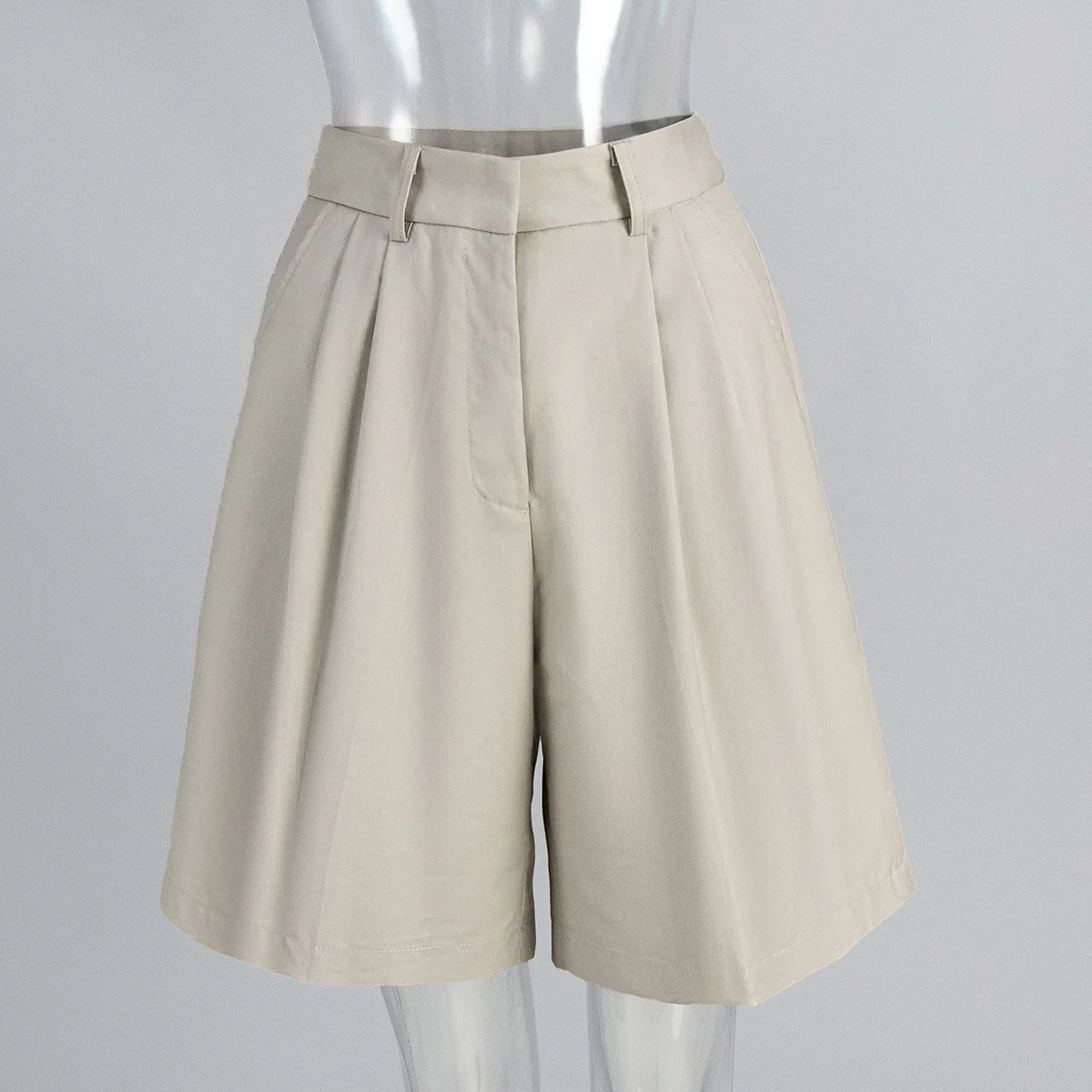 Summer New High Waist Shorts for Women Casual Loose Wide Leg Solid Shorts Female Short Pants Y2k Booty Shorts