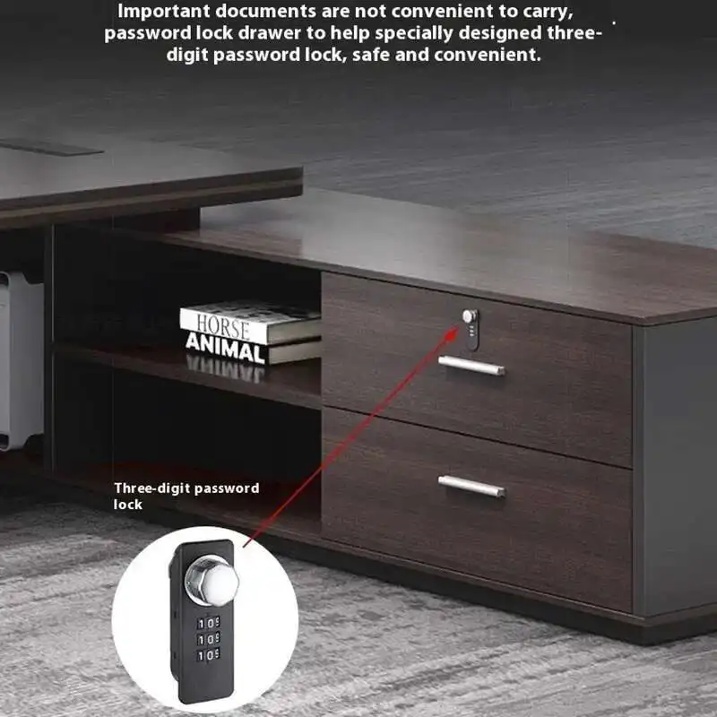 

Luxury Executive Standing Desk USB Sockets Cable Organizer Modern Chair Office For Computer Accessories Furniture