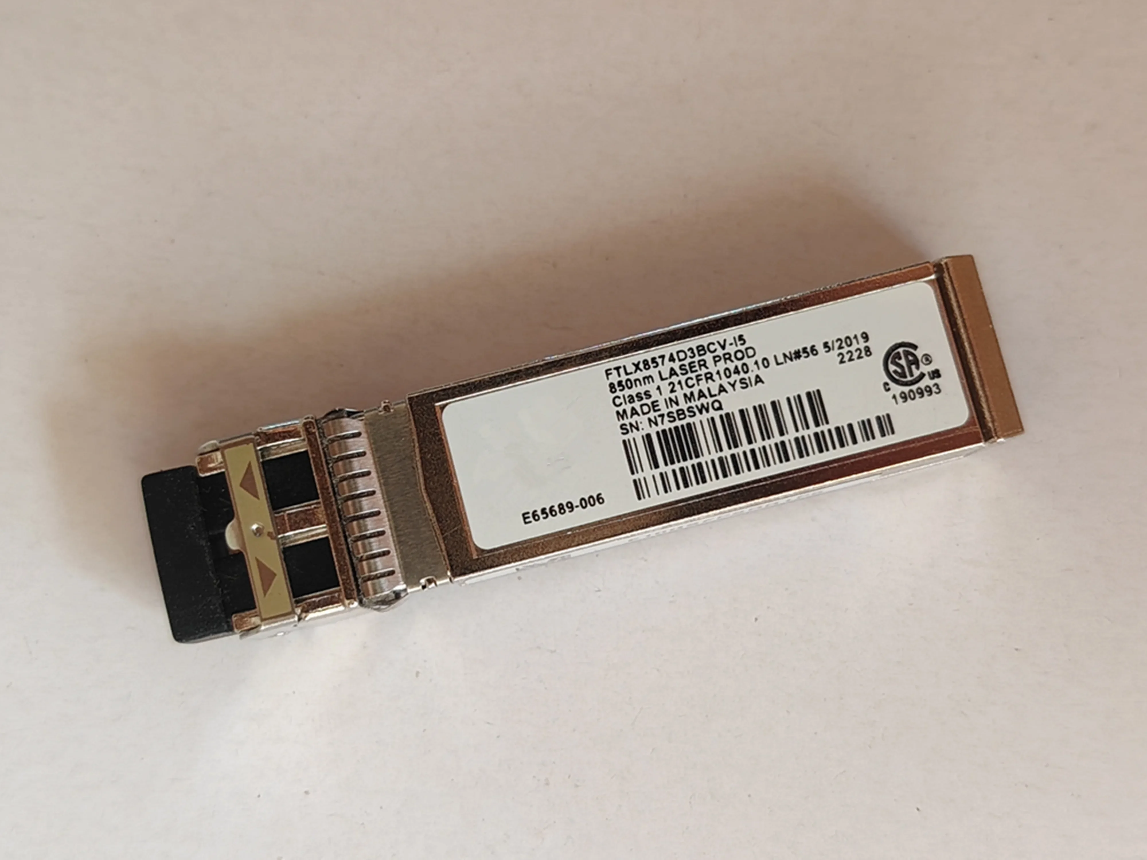 Original New 850NM 10GB SFP Fiber Transceiver FTLX8574D3BCV-I5 E10GSFPRG1P5 Multimode 10G Fiber Optical Module