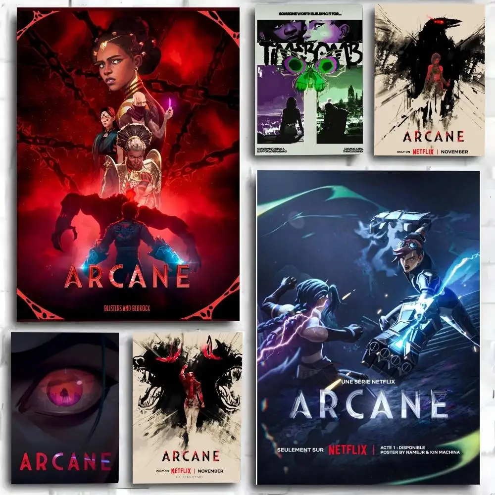 GAME TV MOVIE Arcane Poster Art Print Anime Style Home Decor Ideal Gift Perfect Room Decor