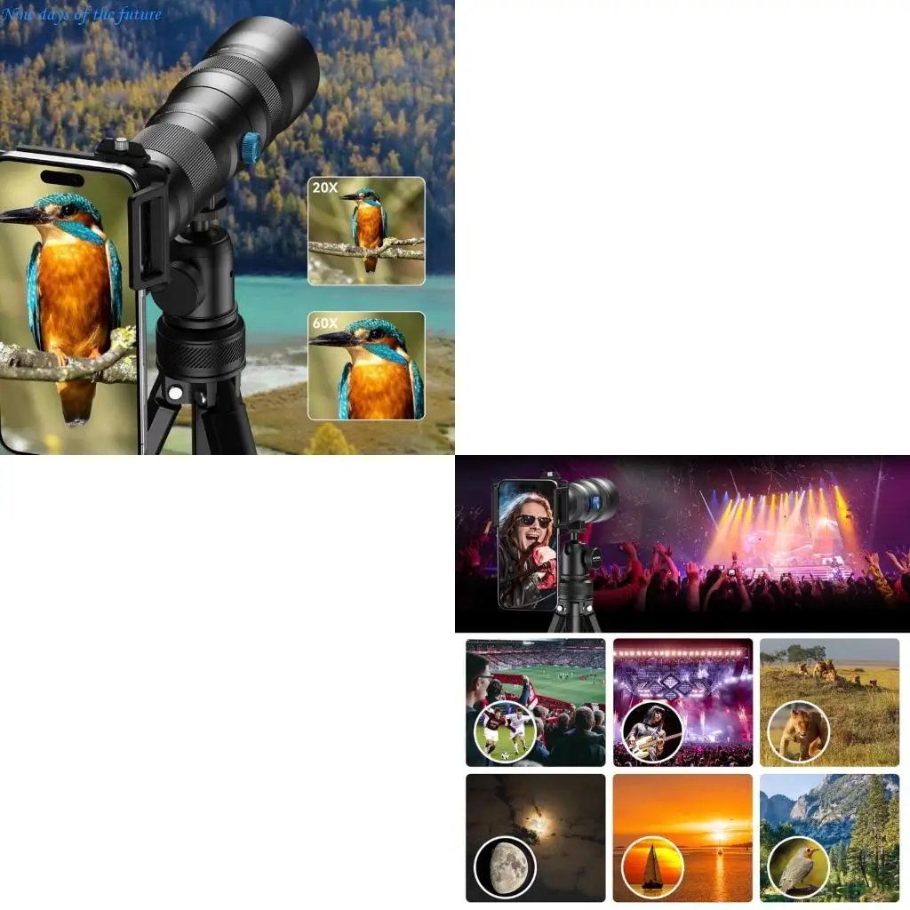 

Модернизация телеобъектива с увеличением от 20 до 60X, штативы, адаптеры для телефонов для улицы E65A