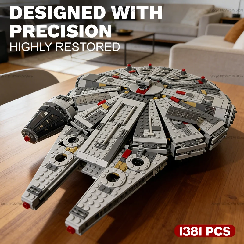 Ensemble de blocs de construction de vaisseau spatial, 1381 pièces, modèle créatif, Kit de bricolage pour enfants, jouet éducatif STEM, cadeau pour adultes, décoration de maison ou de bureau, nouvelle collection