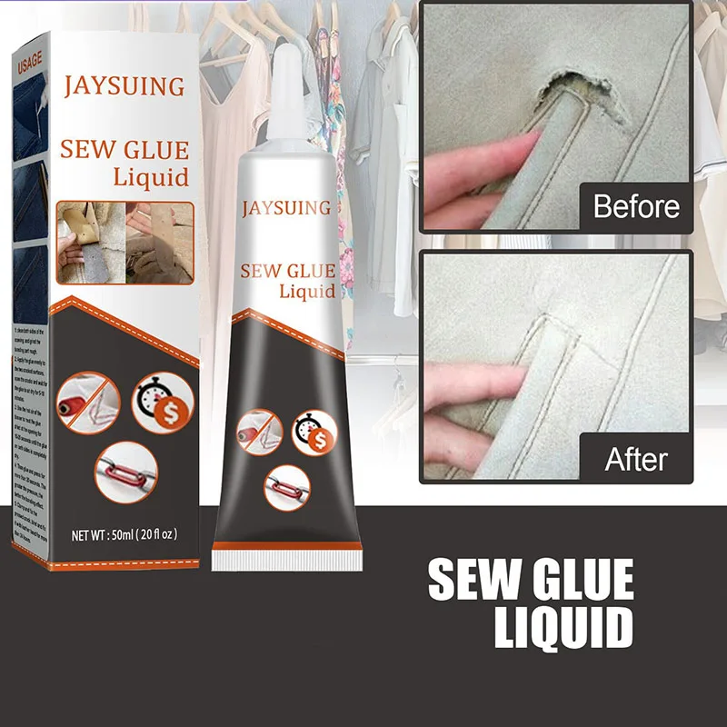 Fabric Mending Glue Fabric Mending Insole Clothing Jeans Torn Fabric Adhesive Sewing Needle and Thread Mending Glue