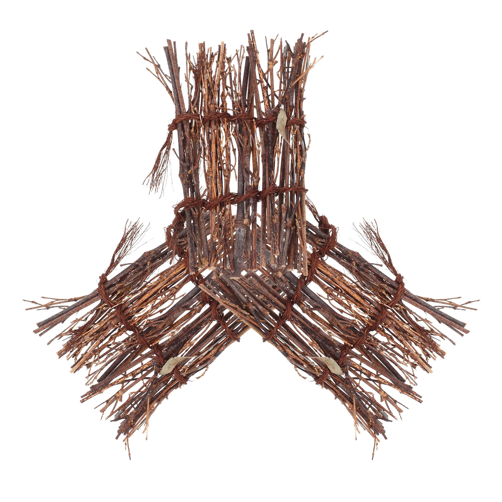 

3pcs Bonsai Fence Decoration Handwoven Mini Landscape Accessories Beauty Home Office Adornment Gardening Ornaments