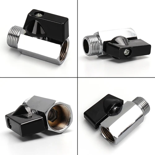 Imagen 2 del producto Válvula de bola de latón 1/8 ""1/4"" 3/8 ""1/2"" BSP roscada Mini macho a hembra compresor de aire válvula de cierre de agua Gas aceite