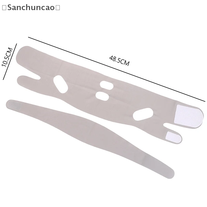 통기성 V 모양의 마스크 스트랩 이중 턱 감속기 페이스 슬리밍 붕대 페이스 리프팅 벨트 더블 데크 강화제 슬림 스트랩