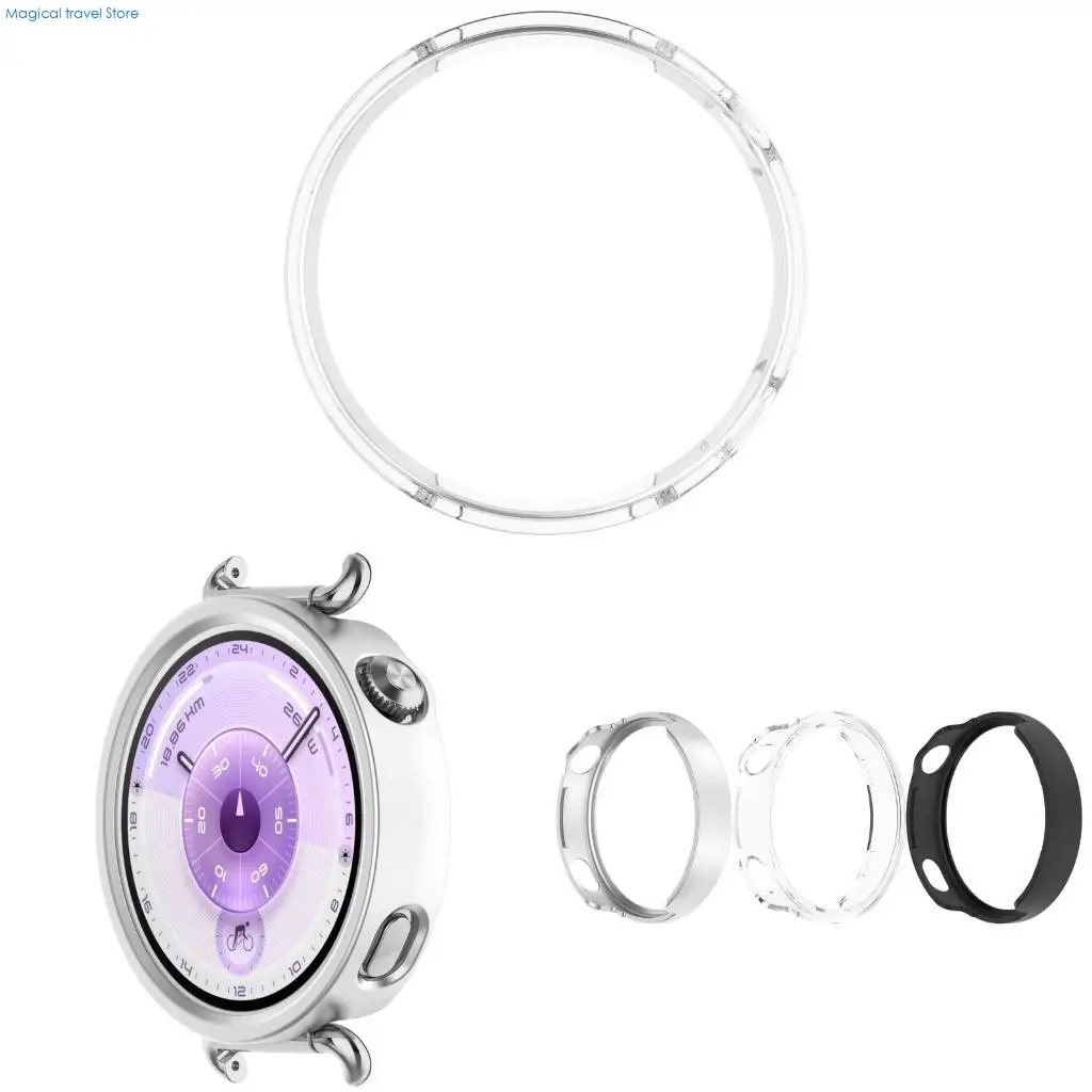 N2UB Hollow Watch Frame Bumper Shell for Watch 6 41mm Half Coverage Housing Watch Scratchproof Cover Replacement