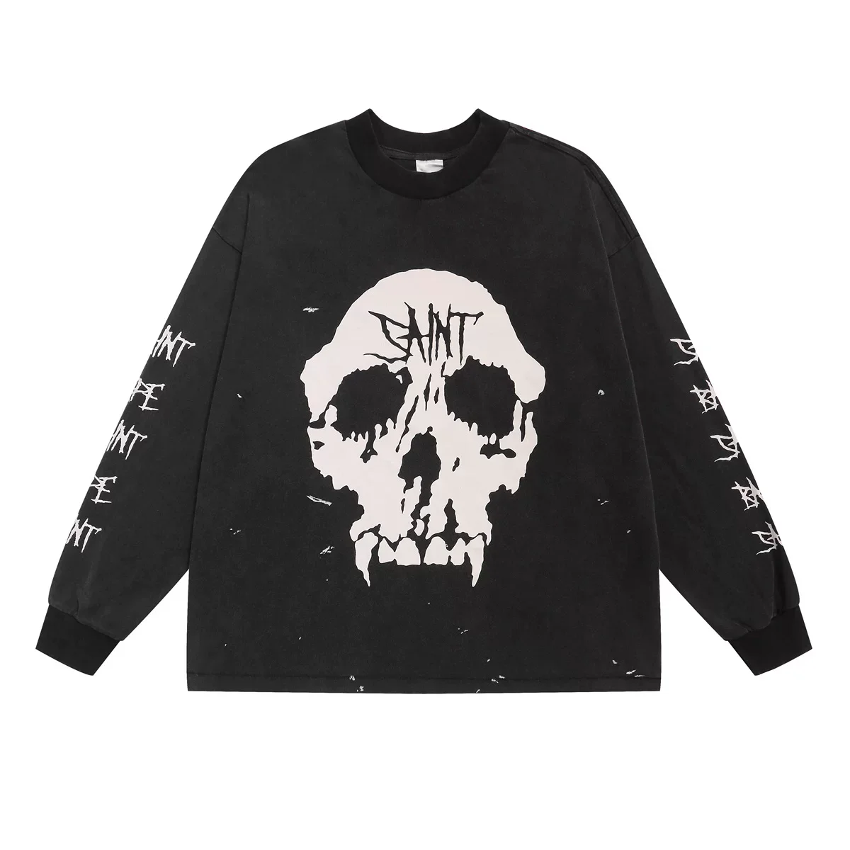New Men SAINT Skull Demons T Shirts T-Shirt Hip Hop Skateboard Street Cotton T-Shirts Tee Top US size A341