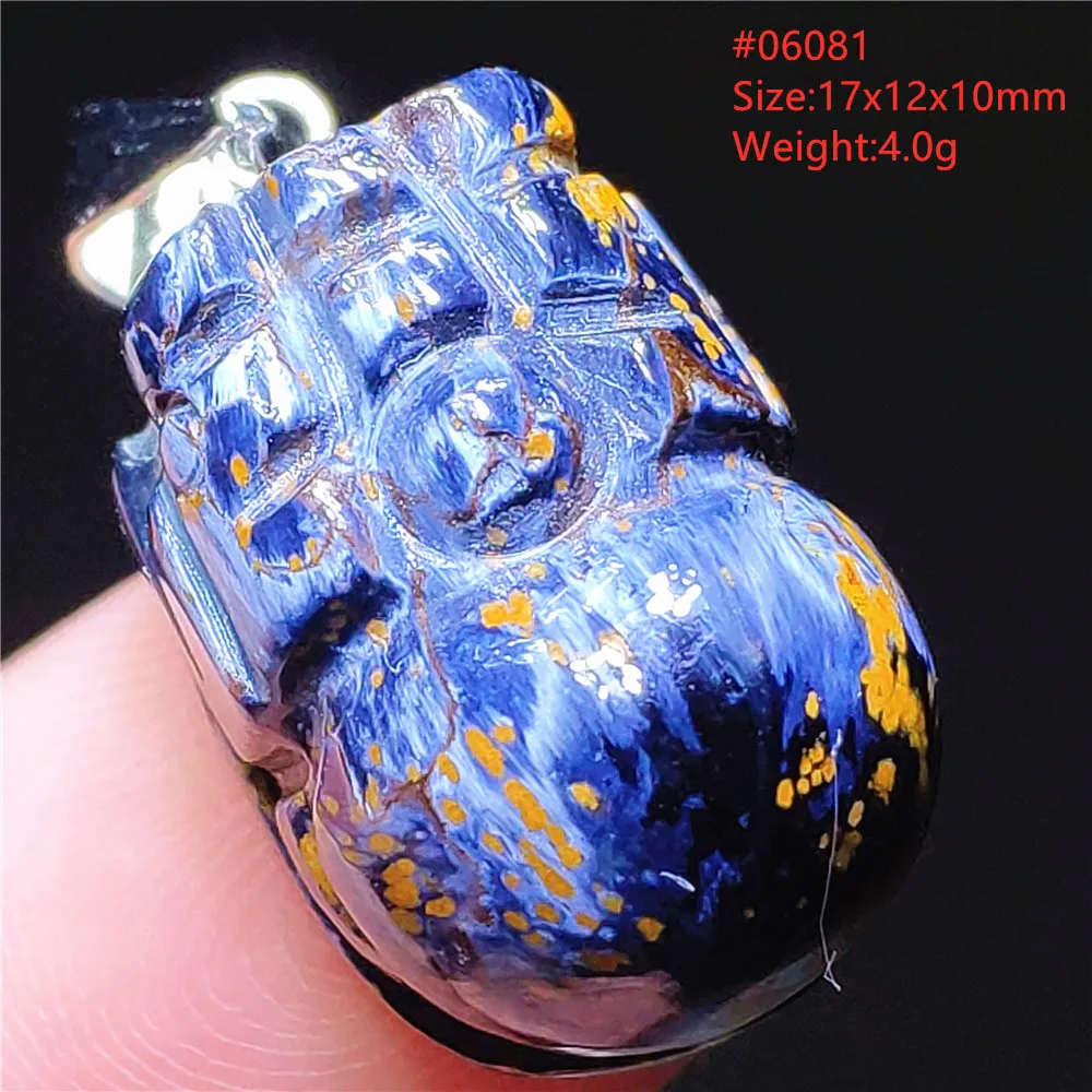 Natural Blue Pietersite Chatoyant Pendant Women Men PI Xiu Carved Namibia Fire Yellow Pietersite Jewelry AAAAAA