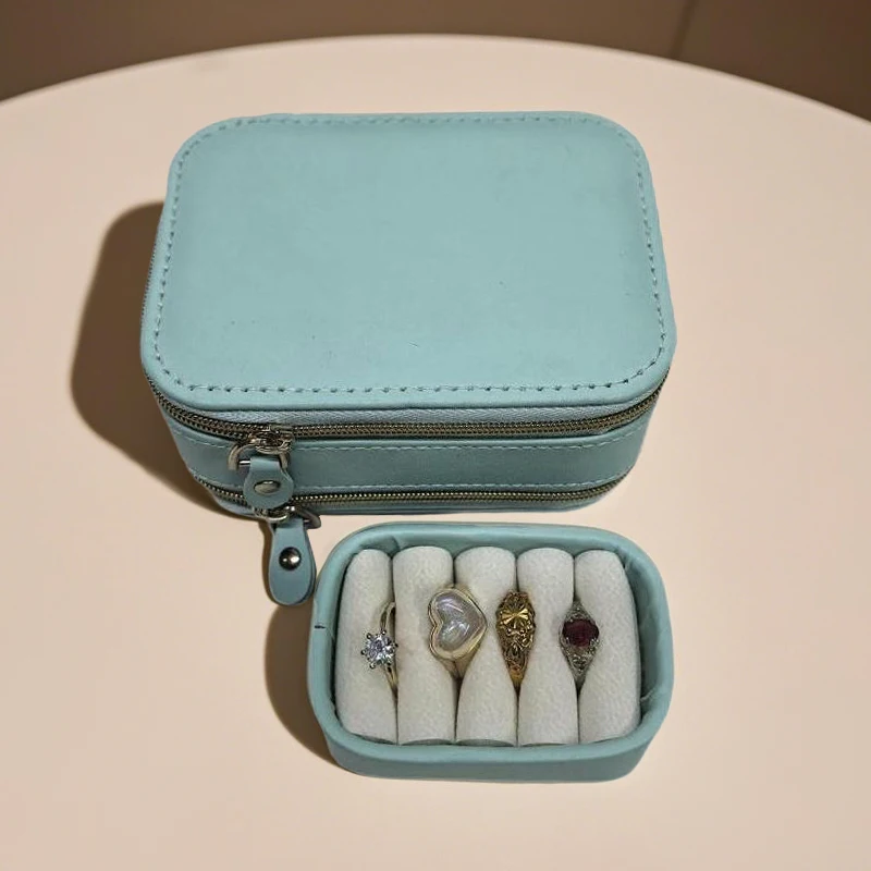 منظم مجوهرات السفر المحمول للنساء صندوق سوار قلادة عصابة بسيط وأنيق وخفيف الوزن صندوق تخزين مجوهرات صغير #2