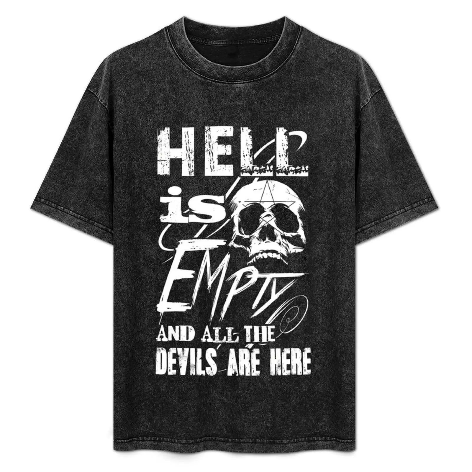 

Hell is empty T-Shirt rapper graphic tees custom t shirt heavyweights fashion shirts t shirt for men