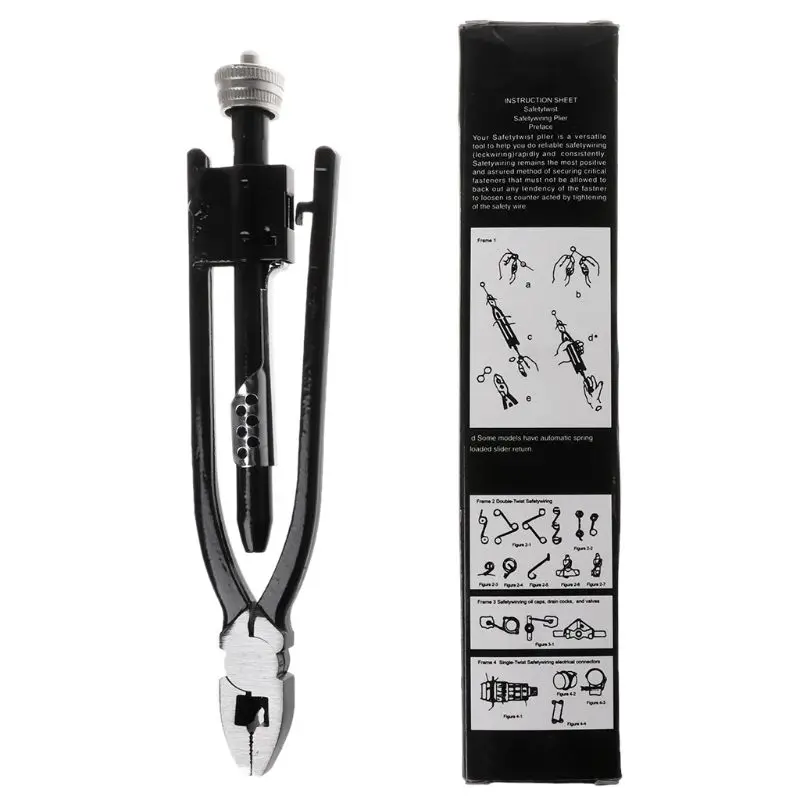 6/9 inch 3 in 1 One-Way Twist Pliers  Aircraft Safety Wire Twisting Plier Lock Twist Twister With Spring Return Heavy Duty Jaws