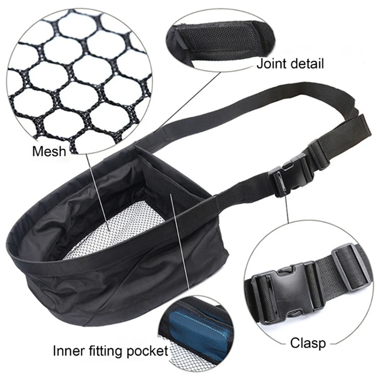 

Fly Fishing Stripping Basket with Waist Belt Line Throwing Stripping Basket