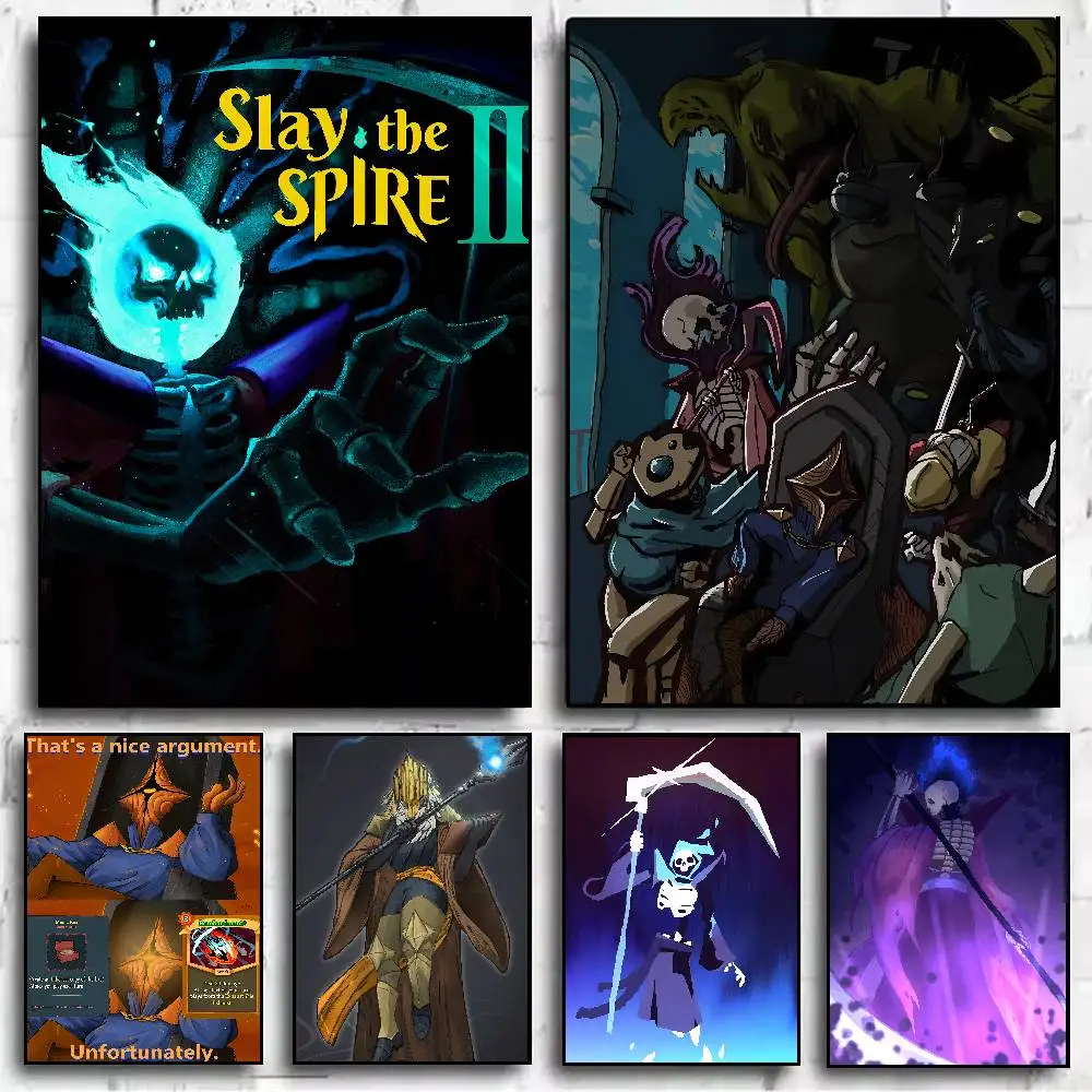 

Постер XL Cool Fashion Hot New Video Gaming Slay the S-Spire 2, самоклеящаяся художественная бумага, наклейка для декора стен кофейни, бара, комнаты