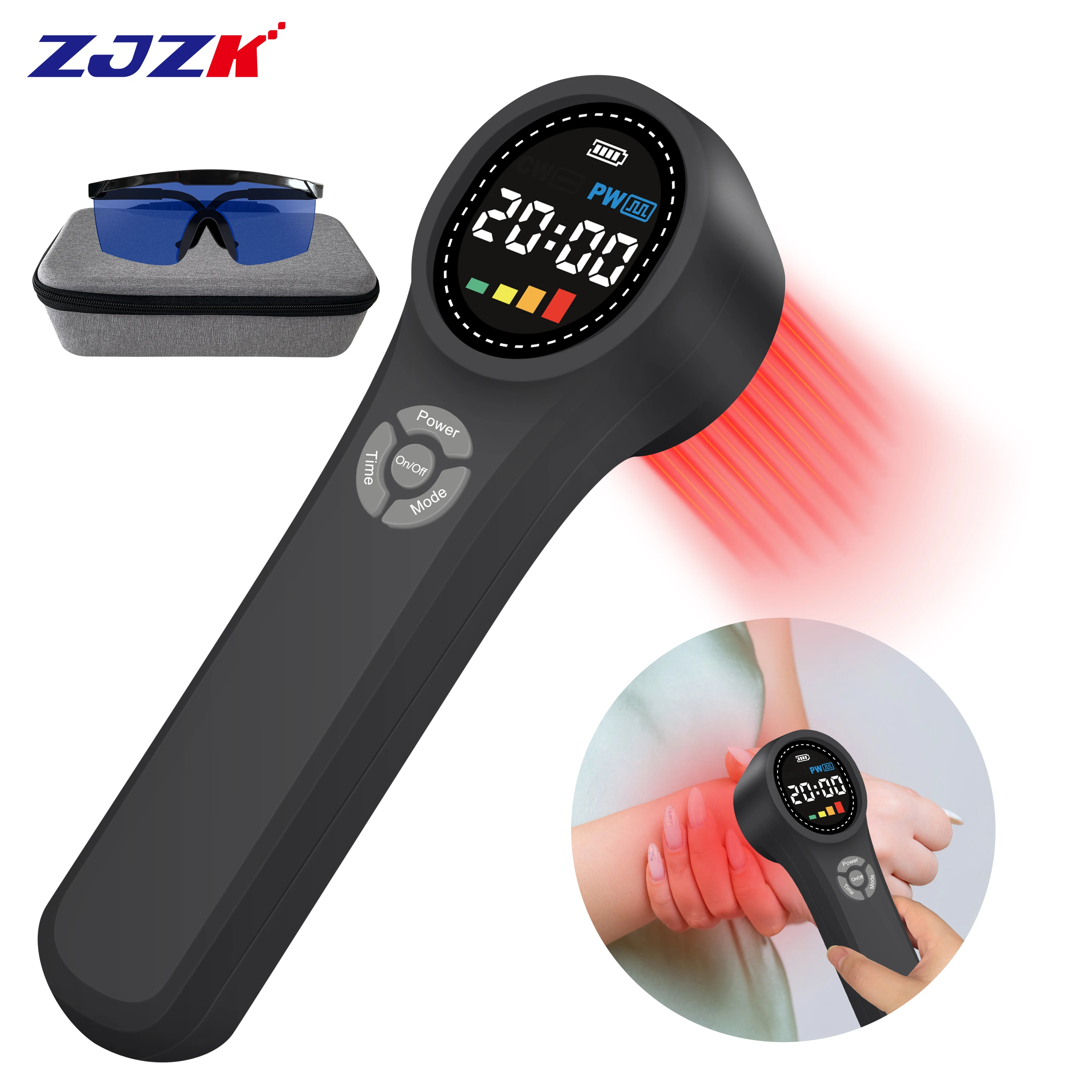 

ZJZK Low Level Laser Therapy Inflammation 660nmx16diodes Yjf For Neuropathy In Feet 810nmx4diodes+980nmx4diodes Wrist Pain