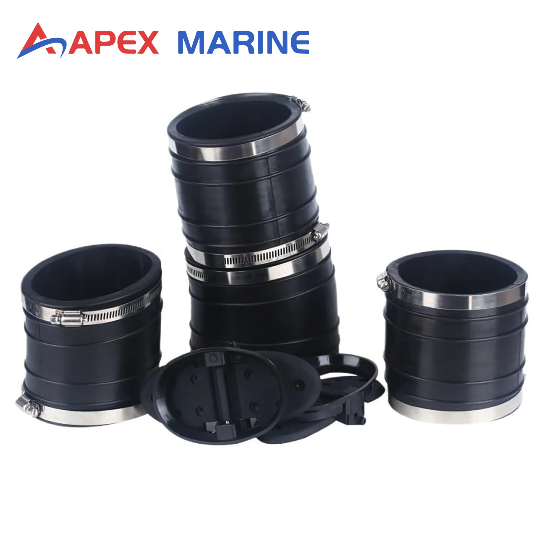 Exhaust Y-Pipe Kit with Drain Elbow Plug Fits for Mercruiser V6 V8 Sterndrive Motors 14358T 44348T 807166A3 862210A01 806926A1