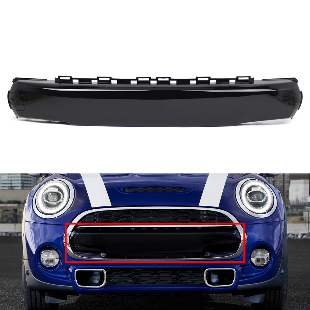 Glossy Black Car Front Bumper Protector Molding Number Plate Cover For BMW Mini Cooper F55 F56 F57 51117337791