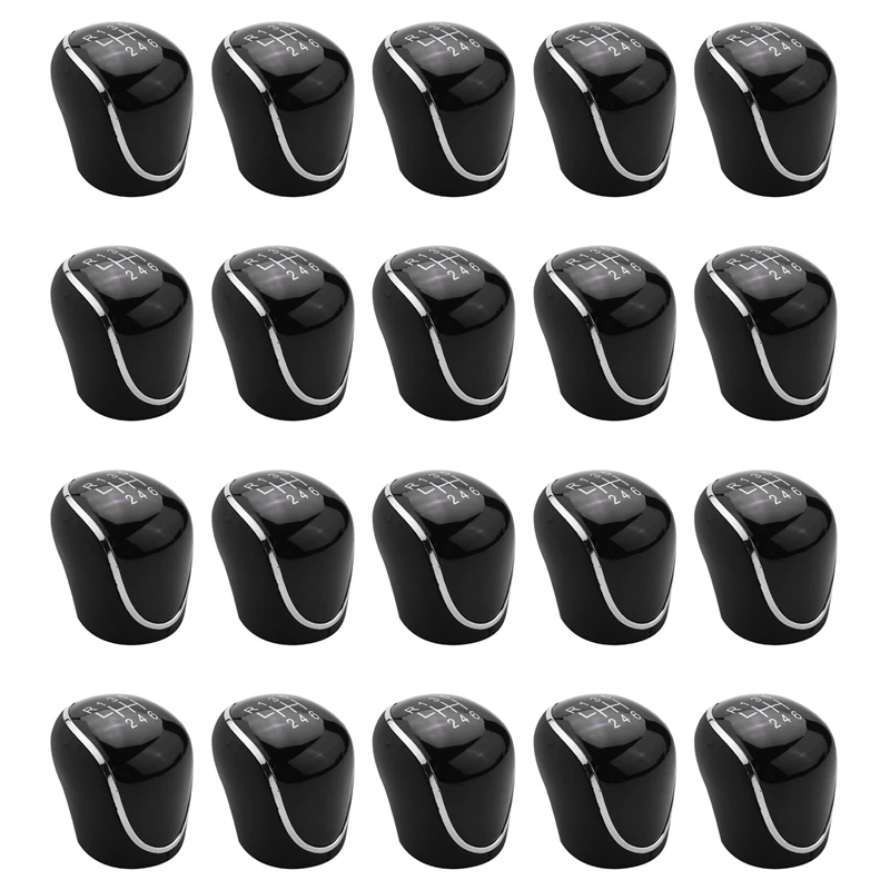 20X 6 Speed Car PU Leather Gear Shift Knob Shift Lever For Ford Mondeo IV S-MAX C-MAX Transit Focus MK3 MK4 Kuga