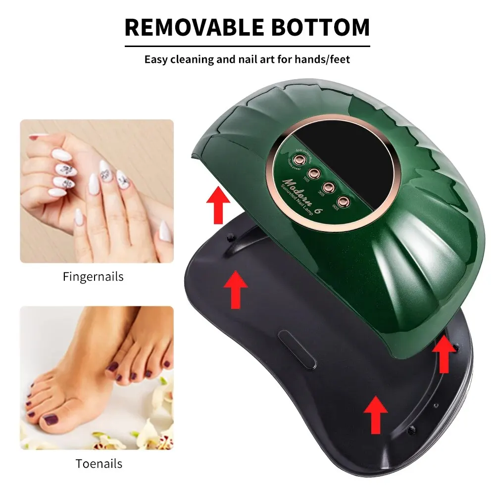 Lámpara secadora de uñas LED UV profesional 69LEDS para secar todo el esmalte de uñas en Gel lámpara de uñas con Sensor infrarrojo para herramienta de salón de manicura