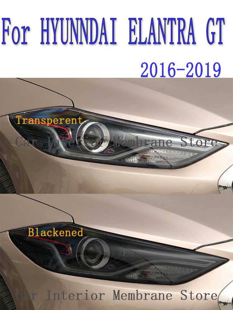 Untuk HYUNNDAI ELANTRA GT 2019 TPU mobil lampu depan eksterior Anti-gores Film pelindung lampu depan perbaikan stiker aksesoris reparasi