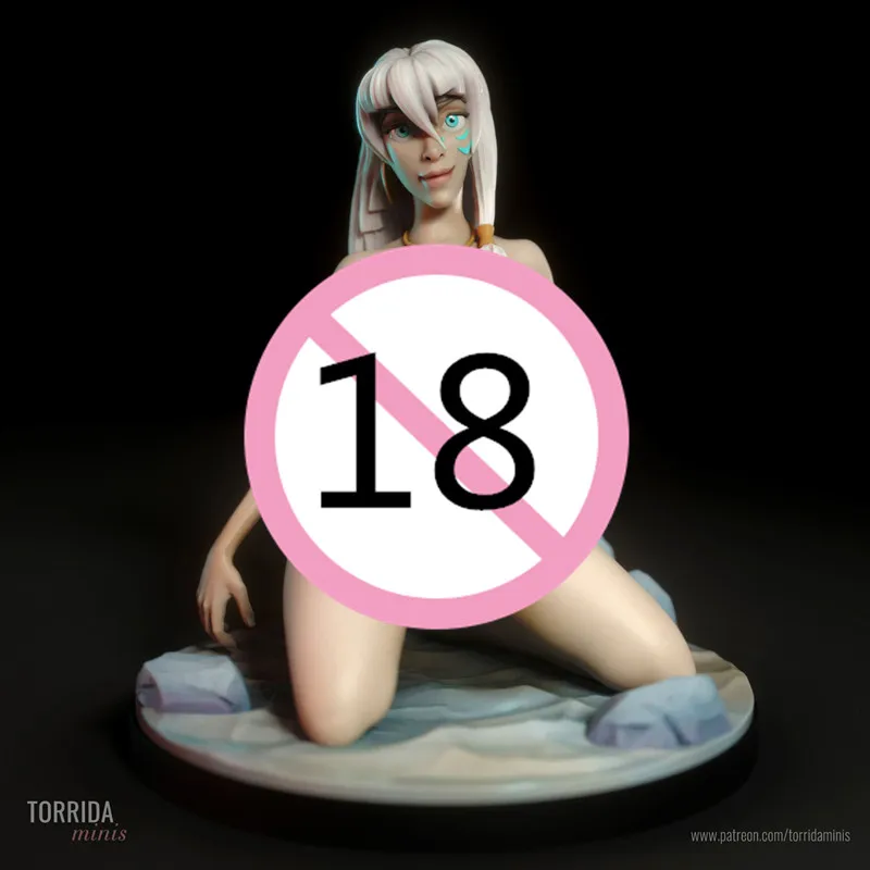 1/24 Schaal Hars beeldje Kida Nsfw DIY Twee versies Model Kit Ongemonteerd Ongeverfd Sculptuur speelgoed