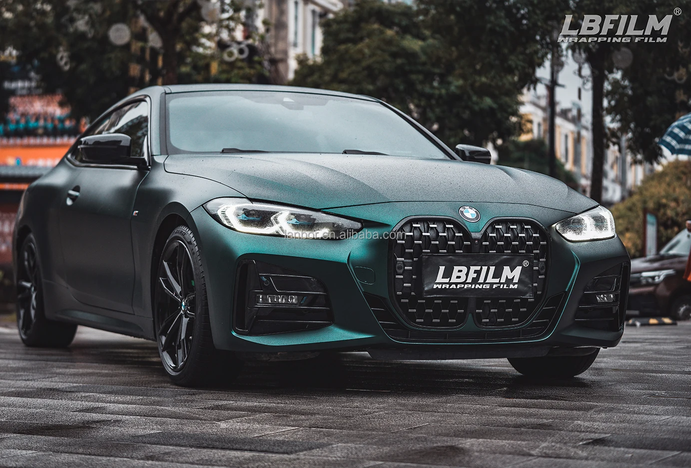 고품질 신축성 있는 PET 색상 변환 필름 무광 비닐 랩 스티커 베놈 그린 자동차 랩핑 필름