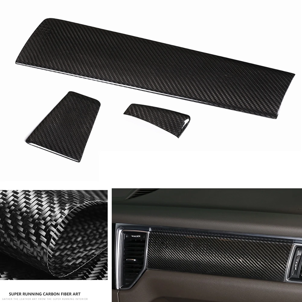 Car Interior Dashboard Center Sticker Console Panel Cover Trim Dash Board Guard Mat Strip For Porsche Macan 2014-2021