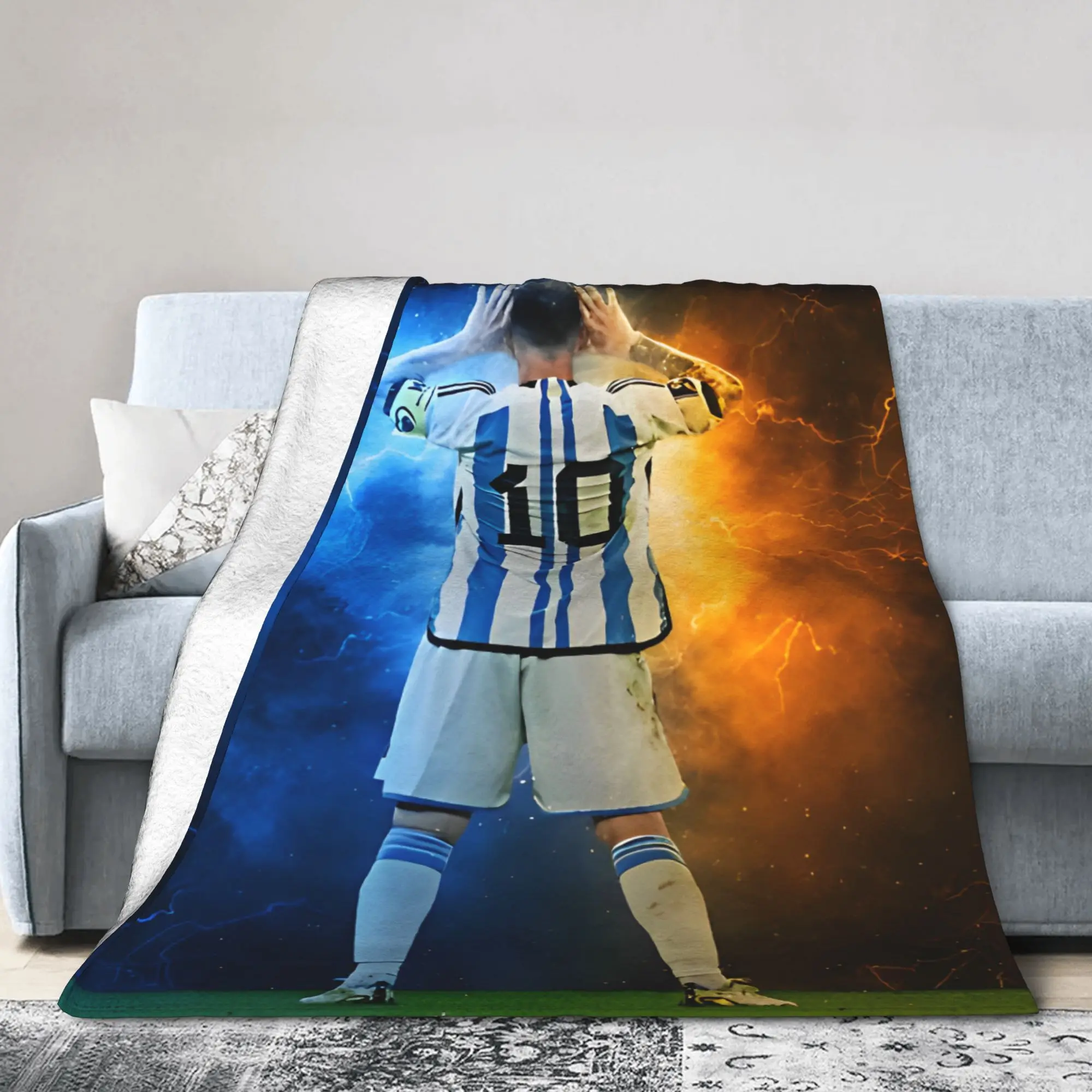 

World Soccer 10 футбольное плюшевое одеяло Messied забавные пледы для дивана постельное белье гостиная 150*125 см плюшевое тонкое одеяло