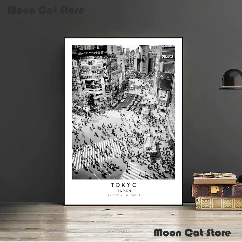 Minimalist Black and White Travel Cities Landmarks Paris London Rome Poster and Prints Wall Art Pictures Home Decor Gift