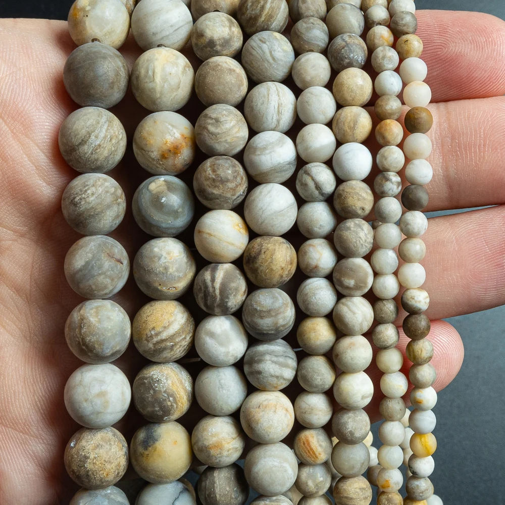 

Натуральный камень, серебряный лист, яшма, круглые свободные бусины для изготовления ювелирных изделий, браслет, ожерелье, аксессуары, 4/6/8/10 мм