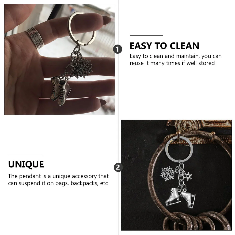 4 Pcs Skate Keychain Car Decorations Bag Hanging Ornament Gift Pin Backpack Zinc Alloy Skating Gifts Athletic Meeting Souvenirs