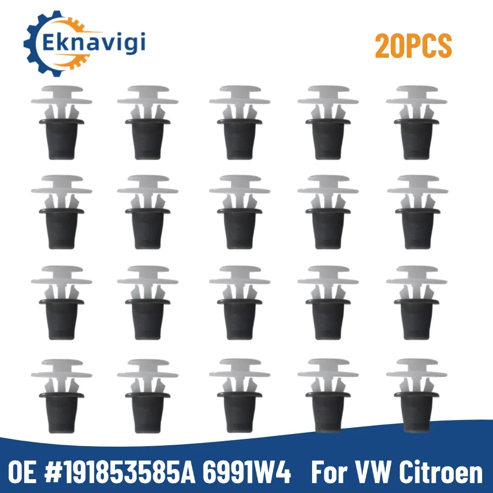 20PCS OE#6991 W4  191853585A 357853575,95667895 For VW Golf Peugeot Citroen Jetta Passat Side Moulding Clip Retainer