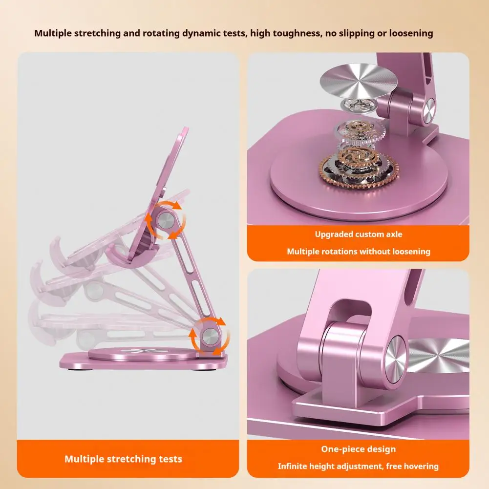 

360 Degrees Rotating Mobile Phone Holder Aluminum Alloy Desktop Stand Multi-Angle Adjustable Butterfly Design Foldable Dock