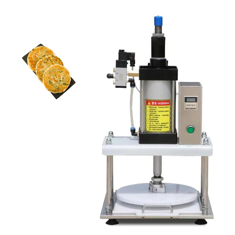 

Roti Flat Pancake Tortilla Making Machine Roasted Duck Bread Baking Maker Machine Hydraulic Dough Press Machine