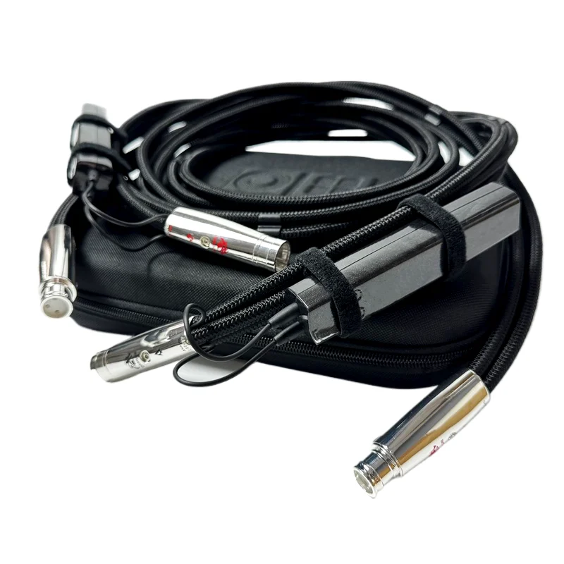 Pair Dragon XLR Cable Solid Pure Silver Balanced Cable 2 Male To 2 Female XLR Audio Cable HiFi Amplifier Balanced Line with Box