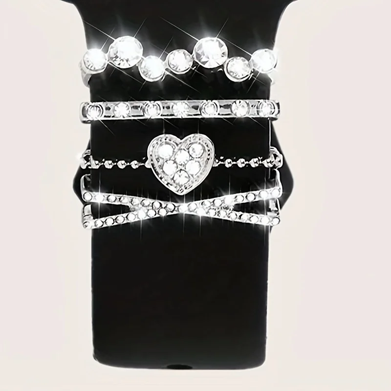 

Мультяшные подвески, ремешок для часов, декоративное кольцо для Apple Watch, бриллиантовое украшение для Iwatch, ювелирные аксессуары, рождественский подарок, подарок