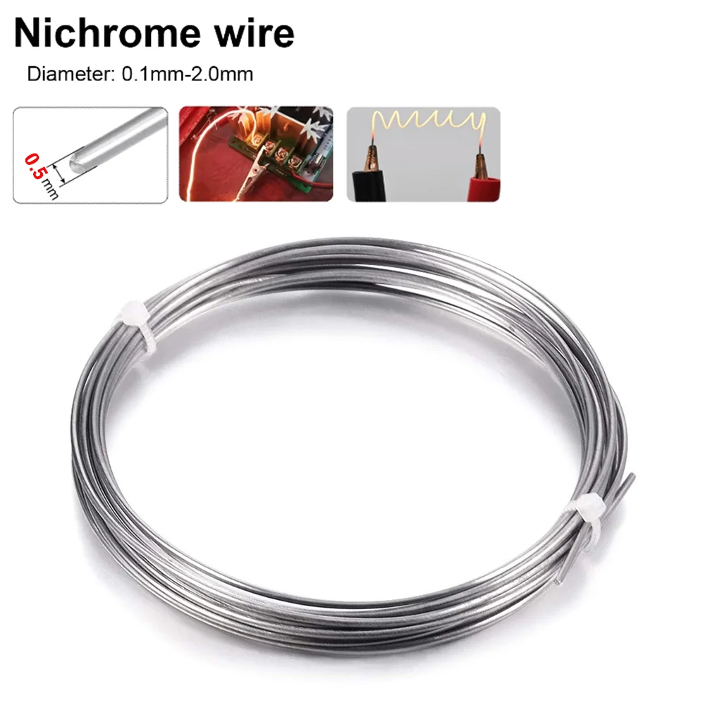 Nichrome Wire 10M/Roll Heating Wire Diameter 0.2mm-1.2mm Cutting Foam Resistance Wires Alloy Heating Yarn Mentos