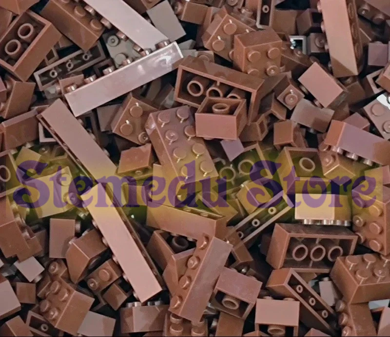 120 Stück Bausteine Bulk Lot Pack sortiert nach Farbe Ziegel Block platte Spielzeug kleine Partikel Bulk-kompatible Legoeds
