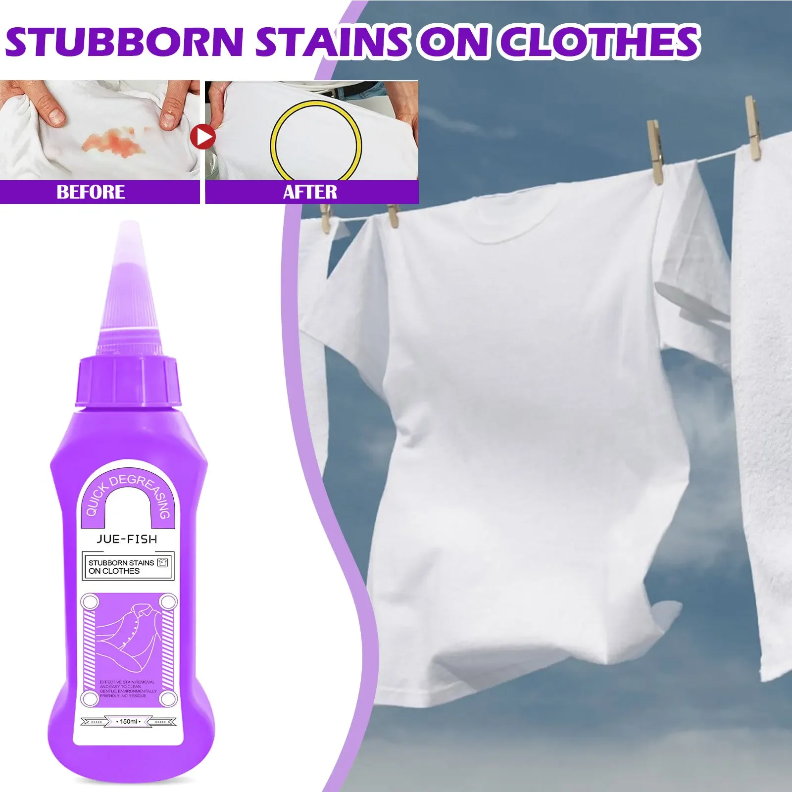 Laundry Stain Remover Disposable Wash-free active enzyme clothing stain remover