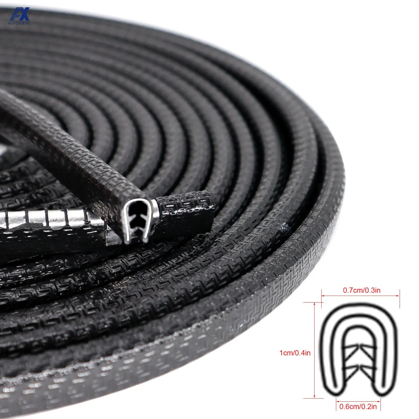 

5M/16ft Universal Car Door Edge Scratch Protector Sealing Strip Engine Hood Trunk lid Trim Rubber Seal Protection Decoration