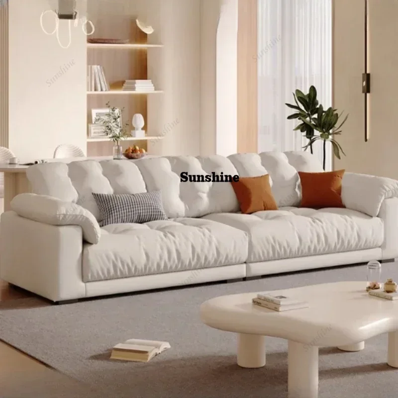 

Nordic Tech Cloth Living Room Sofas Two Seater Cozy Modern Lazy Sofas Chaise Floor Lounge Divani Da Soggiorno HomeYY
