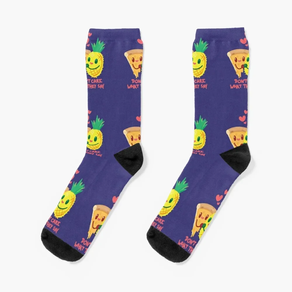 Don't Care What They Say (Pineapple Pizza) Socks moving stockings Argentina shoes Socks For Girls Men's